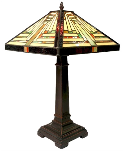 Tiffany Pyramid Style lamp - Click Image to Close